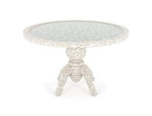 Table basse en nacre la plus vendue, table ronde artisanale en nacre pour la décoration intérieure, mobilier de maison du Vietnam - Product Image 2