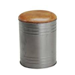 Taburete de Tambor Metálico Decorativo Moderno con Relieve, Acabado Cobre Antiguo, Material de Hierro, Mesa Auxiliar Redonda, Mueble Decorativo para el Hogar en Oferta - Product Image 3