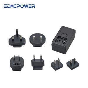 12V 24W 2A MAX. EU/US/<b>UK</b>/SAA/CN/ZA/KR/IN EM1024QR Interchangeable <b>Plug</b> Medical AC/DC Power <b>Adapters</b> for ITE Use - Product Image 2