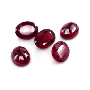 Rubis naturels de Bangkok, ovales calibrés 6x8mm, pierres précieuses naturelles en vrac pour la fabrication de bijoux, prêtes à l'emploi - Product Image 1