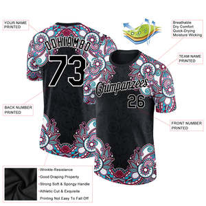 Wholesale Floral Baseball Jersey Custom Team Uniform Sublimated <b>Name</b> Number Private Label Sports Apparel Men's Shirts Supplier - Product Image 2