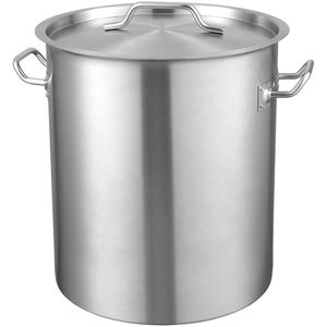 Pentola Professionale in Acciaio Inox da 42 Quarti, Grande Pentola per Cucinare con Coperchio e Manico, Pentola per Salse con Cestello, Utensili da Cucina - Product Image 1