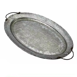 Plateau rectangulaire en acier inoxydable 304, plateau de service en métal pour aliments, fruits, légumes, vaisselle de table, plateaux de service alimentaire - Product Image 6