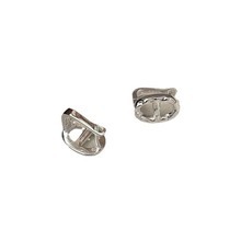 Pendientes de Plata de Ley S925 con Textura de Nariz de Cerdo, Personalizados, Estilo Coreano, Sencillos, Venta al por Mayor de Joyería - Product Image 4