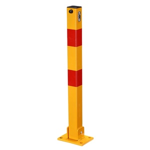 Barrera Antirrobo para Estacionamiento en Vía Privada, Columna de Tubo Cuadrado con Bloqueo, Bolardo de Estacionamiento Manual de Acero Grueso - Product Image 1