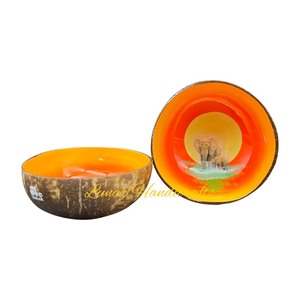 Bol de noix de coco en laque de haute qualité Mélange unique Couleur Style Prix raisonnable du fournisseur du Vietnam - Product Image 1