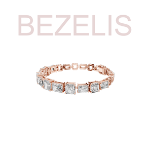 Pulsera de eslabones con diamantes talla princesa en oro amarillo, engaste de cuatro puntas, brazalete tipo tenis, regalo de lujo para fiestas y cumpleaños, joyería fina - Product Image 2