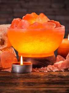 Lampe en sel rose de l'Himalaya artisanale, ioniseur naturel, purificateur d'air, lumière décorative portable pour une ambiance calme, spa, décoration de la maison - Product Image 3