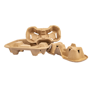 Takeaway Carrier <b>Cheap</b> Price Cup Holder Tray Coffee Vietnam <b>Paper</b> Pulp Drink Tray OEM ODM - Product Image 3