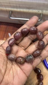 สร้อยข้อมือหินบรอนไซต์ธรรมชาติ คริสตัล ลูกปัดยืดหยุ่น รุ่นใหม่ปี 2024 สำหรับผู้ชายและผู้หญิง ลูกปัดทรงกลม แรงบันดาลใจจากฮวงจุ้ย จีน - Product Image 4