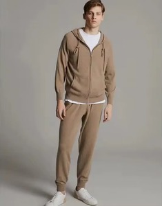 Conjunto de 2 Piezas de Pantalones Deportivos y Sudadera con Cremallera de Lana y Cachemira para Otoño e Invierno - Product Image 5