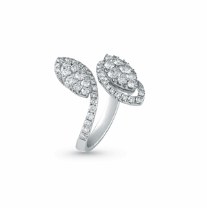 White <b>Gold</b> Diamond <b>Cocktail</b> <b>Ring</b> Round Brilliant Cut Luxury Women Engagement <b>Ring</b> - Product Image 3