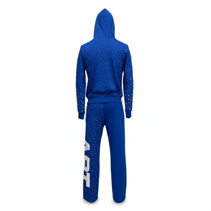 Manufacturers Custom All Over Rhinestone Mens Tracksuit custom embriodry logo with <b>patches</b> High Quality 100% Cotton Heavyweight - Product Image 6