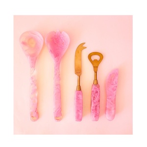 Juego de cubiertos de resina para ensalada, tenedor y cuchara, bien pulidos, para restaurantes, hoteles, tenedor y cuchara para ensalada, a bajo precio. - Product Image 2