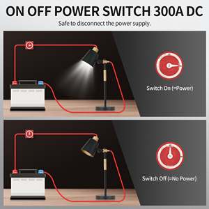 Mini interrupteur de batterie à 2 positions, 300A, à circuit unique, avec bouton étanche, pour systèmes 12-48V DC, camion, tracteur, camping-car, yacht, solaire - Product Image 3