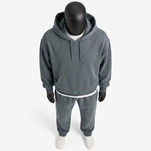 Trajes Deportivos de Hombre de la Mejor Calidad, 100% Algodón, Personalizados, de Felpa, Lisos, para Correr, Talla Grande - Product Image 3