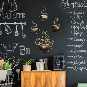 CIFbuy Decorazione da Parete in Metallo Stile Retrò a Forma di Tazza da Caffè, Novità Creativa per la Casa, Cucina e Bar, per Servizio di Ritiro TikTok e Temu - Product Image 5