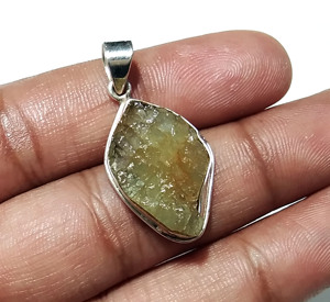Colgante de Aguamarina Natural en Bruto, Plata de Ley 925, Hecho a Mano, Amuleto de Cristal Curativo, Collar para Mujer, Certificado - Product Image 5