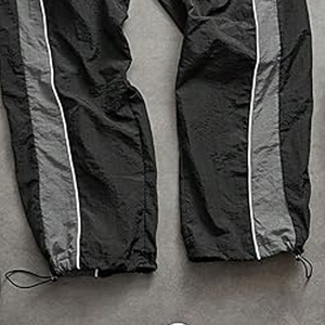 Pantalon cargo léger et confortable pour homme, décontracté, pour l'extérieur, taille élastique, coupe ample, jambe large, brodé, style évasé - Product Image 5