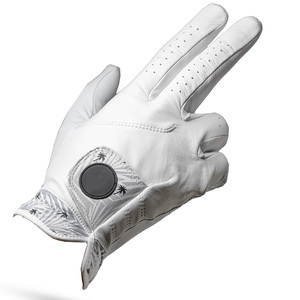 Maximum Breathability Unisex Golf Gloves Velcro Strap Genuine Leather Flexible Movement Mobility <b>Sunscreen</b> Protection Wear Glove - Product Image 1