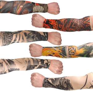 Manchon de bras personnalisé effet tatouage, protection UV, pour le baseball, la course et le cyclisme, avec compression - Product Image 1