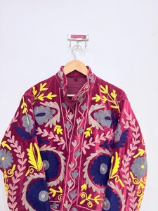 Chaqueta de Invierno Unisex de Algodón y Terciopelo de Lujo con Bordado Suzani, Estilo Bohemio Hindú, Transpirable y Resistente al Viento, para Compra al por Mayor - Product Image 6