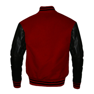 Chaquetas Bomber Varsity Oversize Personalizadas de Lana con Cuello Alto y Capucha, Estilo Urbano, para Hombre, de Manga Larga, de Gran Venta - Product Image 5