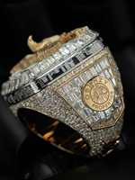 Anillo de Campeonato de Lujo Estilo Hip Hop para Hombre, Anillo de Oro con Moissanita y Diseño de Águila, Joyería de Campeonato Personalizada con Circonitas