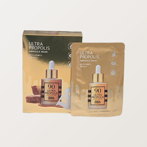 Masque facial en feuille JAMINKYUNG Jamingyeong Propolis Ampoule Mask 20g 10 feuilles, masque coréen en feuille rose - Product Image 2