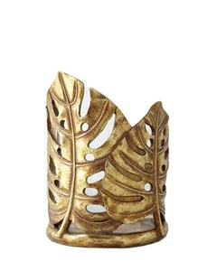 เชิงเทียนบนโต๊ะทำจากทองเหลืองโบราณรูปทรงใบไม้ออกแบบใหม่ - Product Image 1