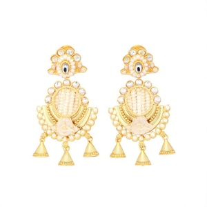 ชุดเด Earrings-10574684PK ห้อยไข่มุกและคุนดันคาริ - Product Image 3