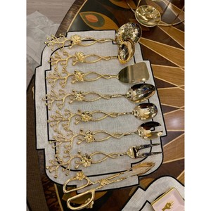 Elegant Metal Flatware Set with Floral Handle Design High <b>Mirror</b> Polish Dishwasher Safe for Wedding Use - Product Image 3