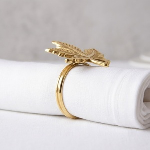 Luxury Gold Hexagon Metal Napkin Rings Wholesale Geometric Hexagonal Napkin Holder Buckles For Wedding Party Hotel <b>Dining</b> <b>Table</b> - Product Image 2