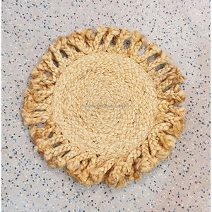 Juego de manteles individuales de yute de alta calidad para cenas informales y formales que ofrecen un accesorio duradero y de mesa de la India - Product Image 1