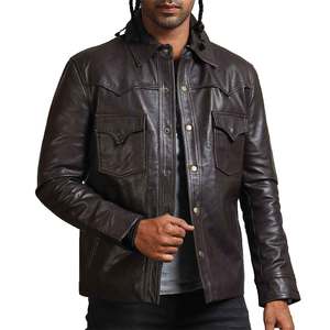 Chaqueta de Cuero Premium Estilo Clásico con Forro Interior Cómodo para Uso Diario, Chaqueta de Invierno para Camioneros - Product Image 1