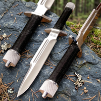 Couteau de survie à lame fixe de style Rambo en acier D2 fait main, idéal pour la chasse, le camping, le camping en plein air, OEM, meilleur cadeau