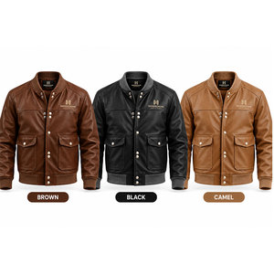 Chaqueta bomber de diseño clásico y alta calidad para hombre, con logotipo personalizado, talla grande, para uso diario. - Product Image 4