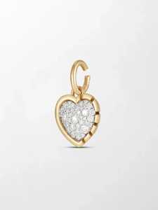 Heart Shape Pave Lab Grown Diamond <b>Pendant</b> 14k <b>Solid</b> <b>Gold</b> 0.70ctw Wholesale 42 Stone Bezel Set Unique Luxury Charm Manufacturer - Product Image 6