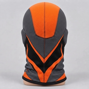 Pasamontañas Completo de Última Moda, Color Naranja y Gris a Rayas, Transpirable, Impermeable, Unisex, para Adultos, para Deportes al Aire Libre - Product Image 6