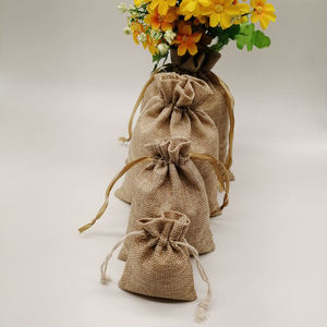 Biodegradable <b>Small</b> Jute Jewelry Pouches Bulk Supply for Retail <b>Packaging</b> and Gift Use - Product Image 1