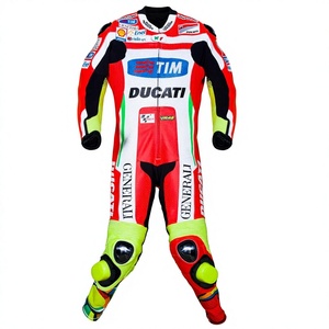 ชุดแข่งรถมอเตอร์ไซค์ MotoCP Rucati หนังวัว/หนังจิงโจ้ 1 ชิ้น สำหรับขับขี่มอเตอร์ไซค์/จั๊มสูท MotoCp/ชุดสำหรับนักขี่มอเตอร์ไซค์ระดับมืออาชีพ - Product Image 1
