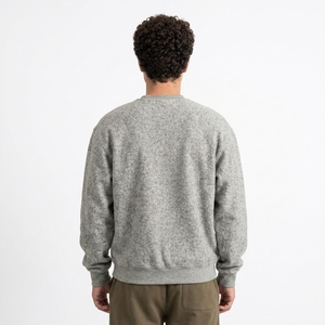 Sudadera de cuello redondo gris para hombre, de alta calidad, de punto, de corte regular, informal, con estampado 'Someday', de gran venta, de diseñador. - Product Image 5