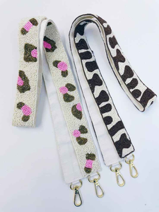 Sangles de sac personnalisées de luxe multicolores brodées de perles, durables, avec perles de rocaille pour sacs à main et pochettes - Vente en gros - Product Image 5
