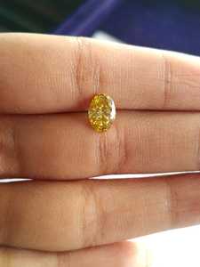 Diamante Cultivado en Laboratorio, Corte Ovalado, Amarillo Intenso de 1.00CT, Certificado IGI, CVD, Diamante Suelto Hecho a Mano para Joyería, Anillos y Pendientes - Product Image 4