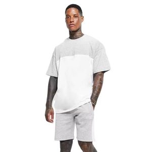 Conjunto Deportivo de Verano para Hombre, Talla Grande, Tejido Vintage, ODM, Camiseta Elástica de 2 Piezas - Product Image 3