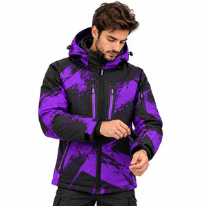 Combinaison de ski pour homme, manteau d'hiver chaud, coupe-vent de montagne, imperméable à capuche, vestes pour homme grande taille - Product Image 5