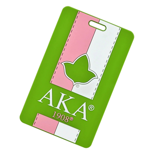 Double Stripe Ivy Luggage Tag Pink Green & White PVC Travel Bag Tag with Ivy Leaf ID Address Card <b>Holder</b> Suitcase Travel - Product Image 4
