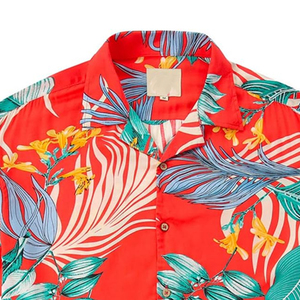 Camisa Hawaiana para Hombre, Manga Corta, Cuello Camisero, Tela Twill, Protección UV, Informal, para Vacaciones en la Playa, Ropa de Verano - Product Image 4