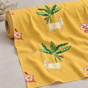 Tela de Muselina 100% Viscosa Estampada con Rayas de Loto, Tejido Resistente al Agua y Ecológico para Vestidos, Ropa de Cama y Decoración del Hogar - Product Image 2