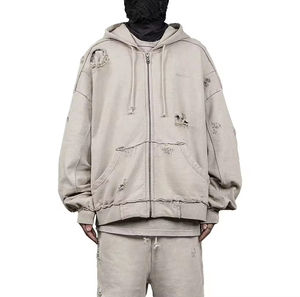 Sweat à capuche oversize vintage délavé à l'acide 460 GSM coupe classique homme femme hiver streetwear numérique décontracté pull à capuche mode - Product Image 1